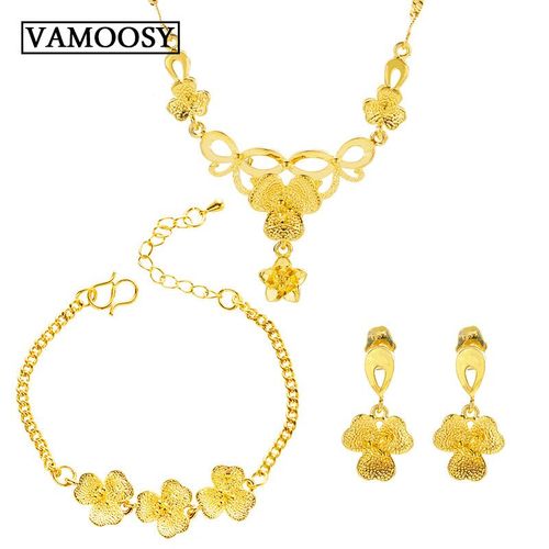 Ensembles De Bijoux En Cuivre Pour Femmes, Bracelets En Cuivre Jaune, Colliers De La Présidence, Boucles D'oreilles Élégantes, Cuir Chevelu, Patients, Mariage, Nouveau, 2019
