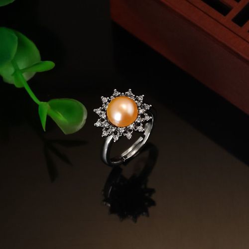 Bagues De Mariage En Argent Exquis Pour Femmes, Bijoux En Cristal De Perle En Métal Vintage, Couple Boho