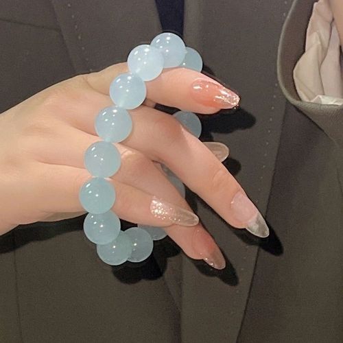 Bodhi-Bracelet Perlé En Résine Colorée Pour Femme, Breloque En Pierre Naturelle, Bijou De Yoga, Bénédictions, Méditation
