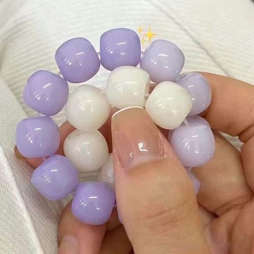 Bodhi-Bracelet Perlé En Résine Colorée Pour Femme, Breloque En Pierre Naturelle, Bijou De Yoga, Bénédictions, Méditation