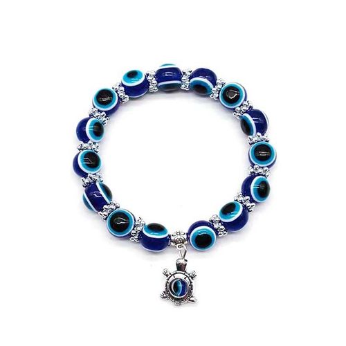 Bracelet Vintage Bleu Mauvais ¿Il, Main De Fatima, Yeux De Turquie, Perles En Résine Pour Femmes, Bracelets Élastiques Pour Hommes