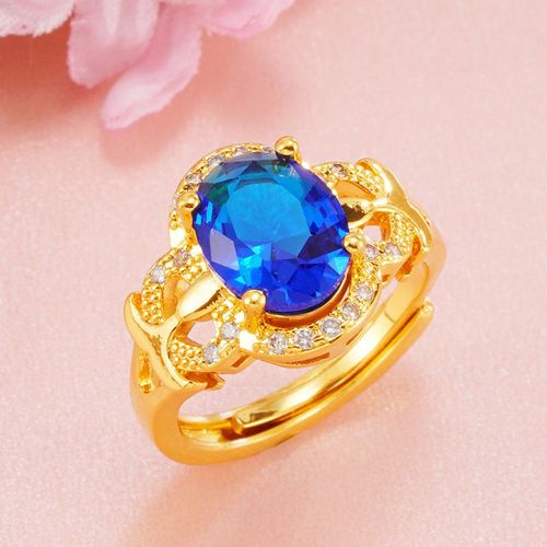 Bague En Pierre De Cristal Rose Pour Femme, Véritable Dubaï, Bijoux De Mariage, Cadeaux De Luxe Pour Fille, Contre-Indiqué