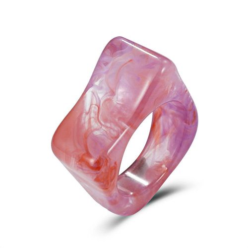 Bagues En Résine Transparente Pour Femmes Et Filles, Bijoux De Fête Artisanaux À Motif De Baies De Fruits, Tendance Coréenne