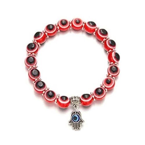 Bracelet Vintage Bleu Mauvais ¿Il, Main De Fatima, Yeux De Turquie, Perles En Résine Pour Femmes, Bracelets Élastiques Pour Hommes