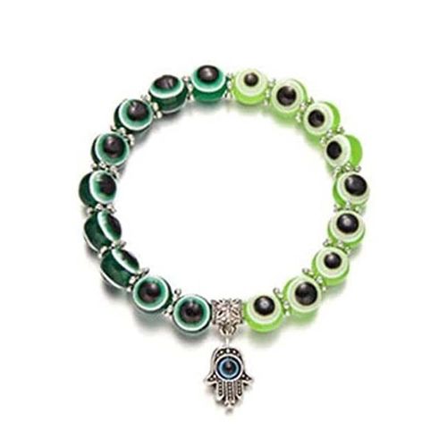 Bracelet Vintage Bleu Mauvais ¿Il, Main De Fatima, Yeux De Turquie, Perles En Résine Pour Femmes, Bracelets Élastiques Pour Hommes