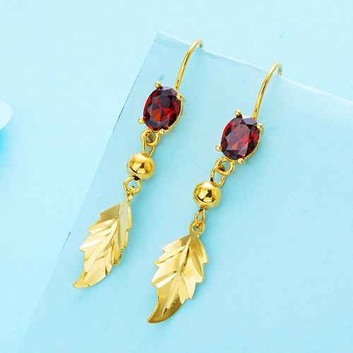 Vamoosy-Boucles D'oreilles Pendantes En Cuivre Et Acier Inoxydable Pour Femme, Strass De Luxe, Feuilles, Cercle Simple, Oreille Mariée, Accessoires De Mariage