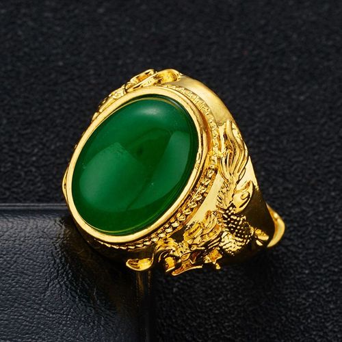 Bagues En Pierre Verte Fine De Style Bohémien, Bague En Or 24k, Pour Hommes Et Femmes, Pour La Saint-Valentin, Fiançailles, Breloques, Livraison Gratuite