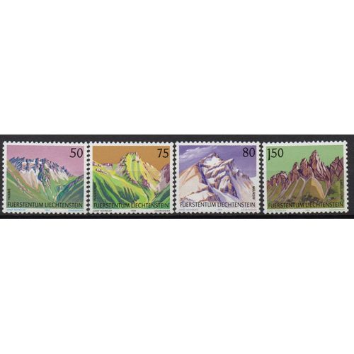 Liechtenstein Timbres Les Montagnes 1989