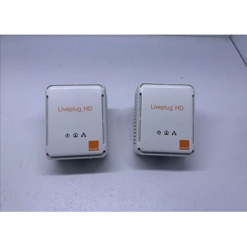 2 Prise Liveplug HD - 200 Mbits/s Orange - excellent état