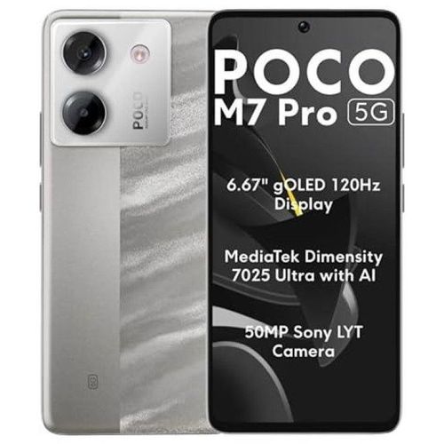 Xiaomi POCO M7 Pro 5G Dual-SIM 12/256 Go Argent