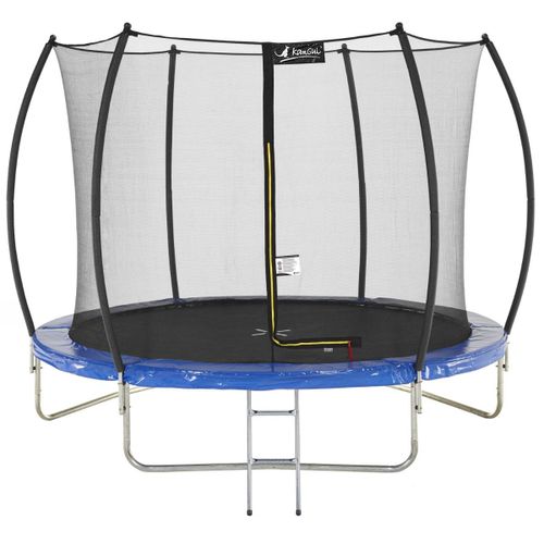 Kangui - Trampoline Rond Ø300cm Avec Filet De Sécurité Et Échelle - Bleu - Fpr 300