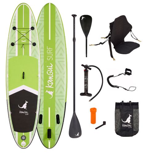 Kangui - Stand Up Paddle Gonflable Sup Avec Siege Kayak, 320cm - Kiwi
