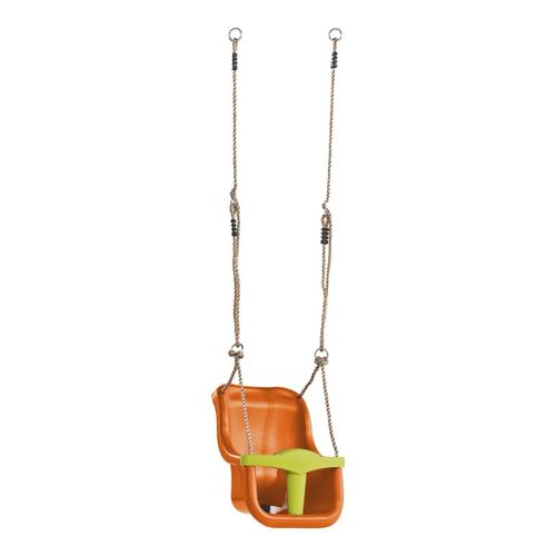 Kangui - Balançoire Bébé Avec Ceinture - Orange/Vert Citron