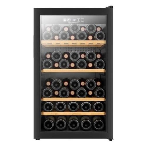 Cave à vin Climadiff CLS52B1 - largeur : 49.5 cm - profondeur : 56.1 cm - hauteur : 83.3 cm - 128 litres - classe G - noir