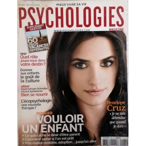 Psychologies Magazine. Dossier Vouloir Un Enfant.