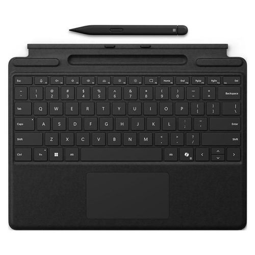 Microsoft Clavier Signature pour Surface Pro - Clavier - avec trackpad, accéléromètre, plateau de rangement et de chargement du Surface Slim Pen 2 - QWERTY - Anglais - noir - avec Slim Pen 2 -...