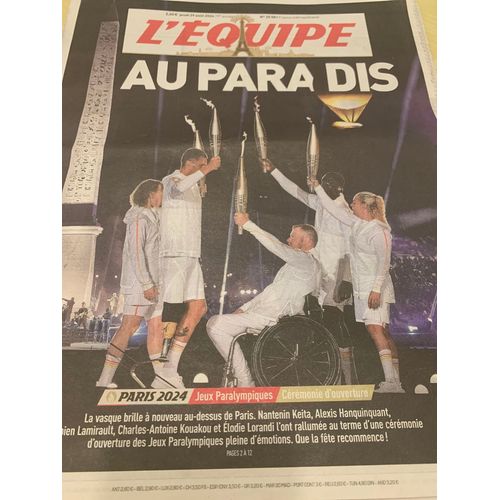 L'équipe 29/08/2024 Paris Jeux Paralympiques Au Paradis