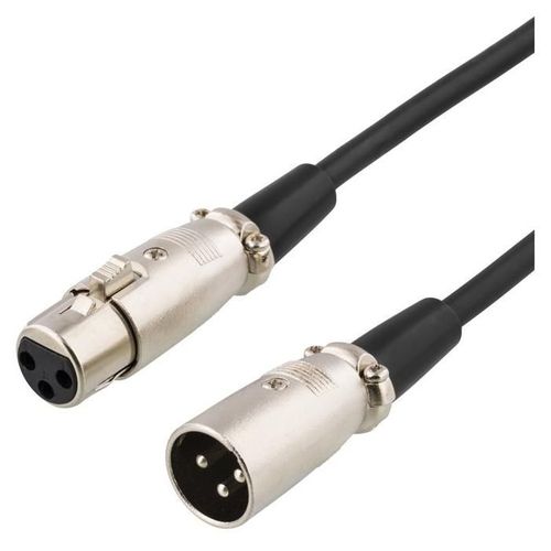 DELTACO - Rallonge de câble audio - XLR3 femelle pour XLR3 mâle - 8 m - noir