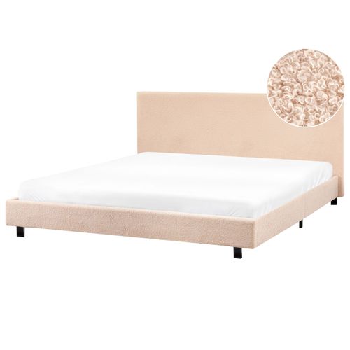 Lit À Eau Bouclé Albi 180 X 200 Cm Beige
