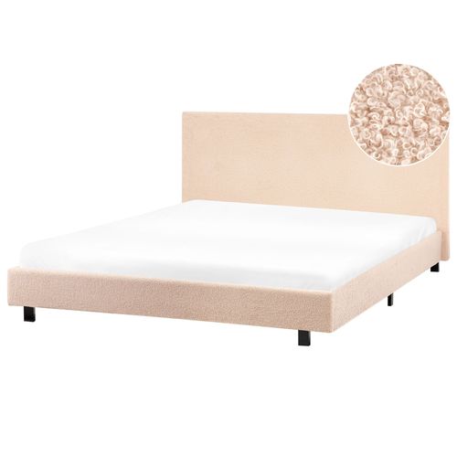 Lit À Eau Bouclé Albi 160 X 200 Cm Beige
