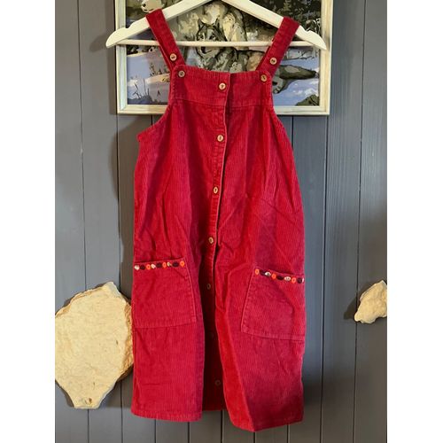 Robe Salopette Sans Manches Rouge/Rose Taille 12 Ans Du Pareil Au Même