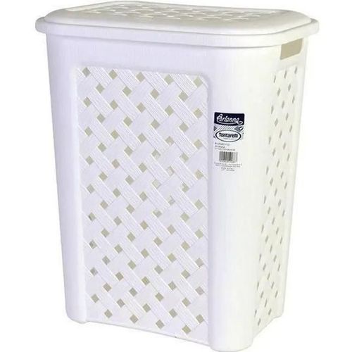 Panier à linge Tontarelli 30 L (38 x 28 x 46 cm) - Couleur:Blanc