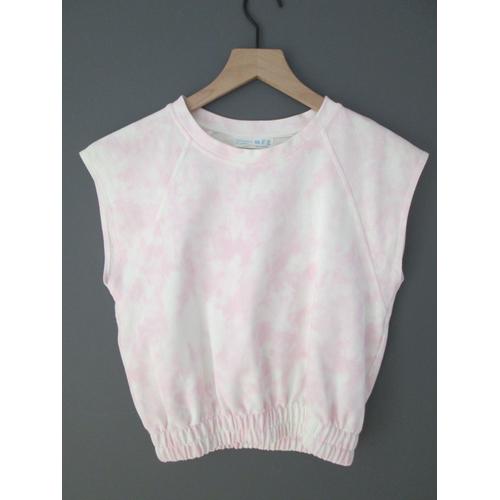 T-Shirt Marbré Rose Primark Taille Xs Neuf