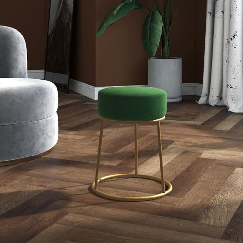 Prolenta Premium - Tabouret Rond Vert Velours