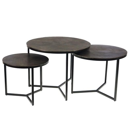 Set De 3 Tables Basses Alu