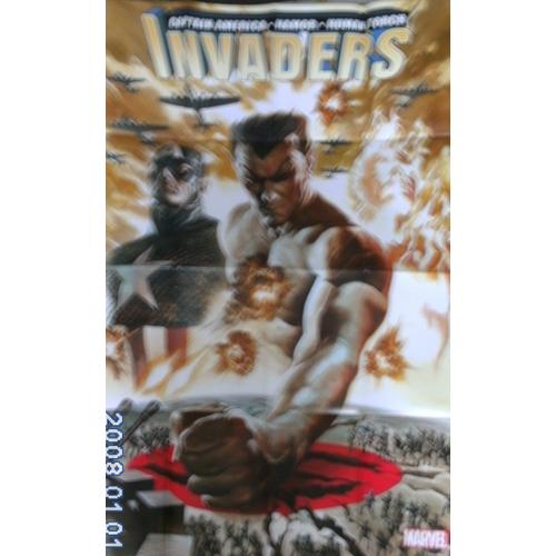 Poster Invaders Alex Ross Marvel Promo 61 Cm X 91 Cm État Neuf.