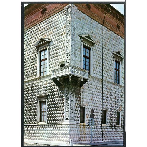Carte Postale Ferrara, Palazzo Diamanti, Particolare