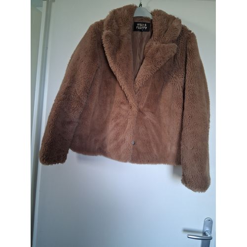 Blouson Doudoune Poil Peluche Marron "T-M" Jennyfer" Femme