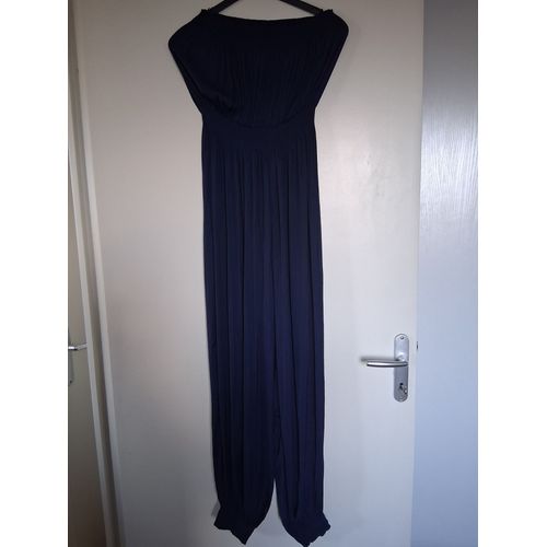 Combinaison "Zara" Dos Nu Bleu Marine "T-L" Femme