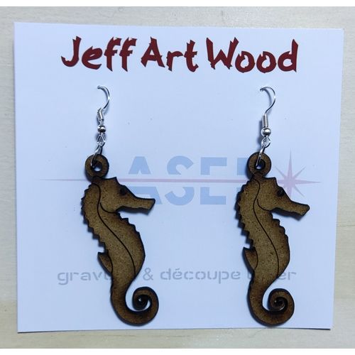 Boucles D'oreilles Mdf Brut Modèle 26