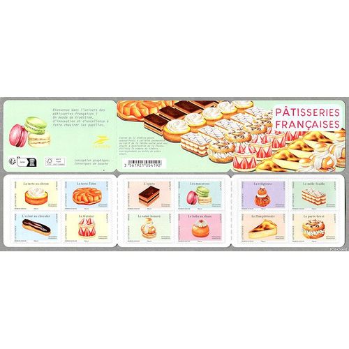 Carnet Timbres "Patisseries Francaises"