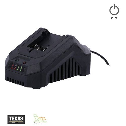 Chargeur Rapide 2ah Pour Outils Sans Fil À Batterie Texas 20 Volts