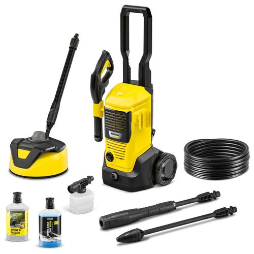 Nettoyeur haute pression Karcher K 4 FJ Home - Pression 130 bar- Débit 420 l/h- Buse à jet plat- Kit Home inclus