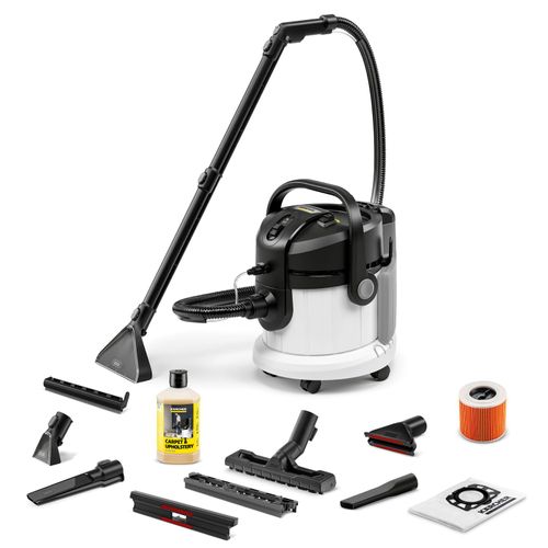 Shampouineuse Karcher SE 4 Plus- aspirateur injecteur extracteur - Puissance 1000W- double réservoir 2x4L- buse canapé/matelas