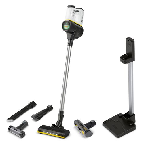 Aspirateur balai sans fil Karcher VC 6 Cordless ourFamily Extra - Autonomie 60 min- Accessoires Supplémentaires- support sans perçage