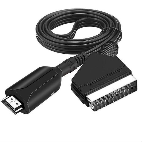 Kcbbe Convertisseur vidéo Hdmi vers péritel Hdmi vers péritel tête