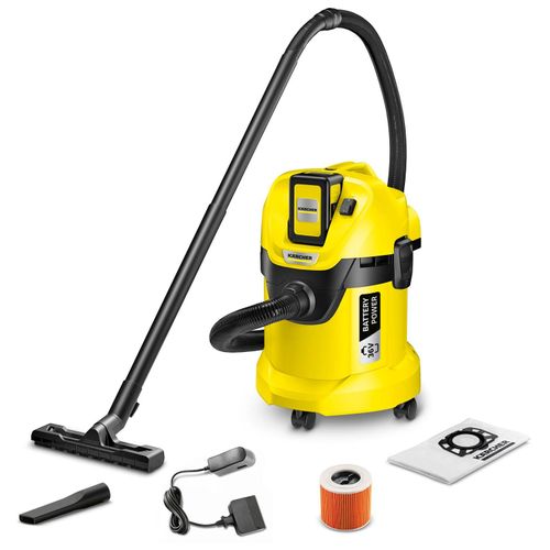 Aspirateur eau et poussières à batterie Kärcher WD 3 sans fil (avec la batterie amovible) (1.629-911.0)