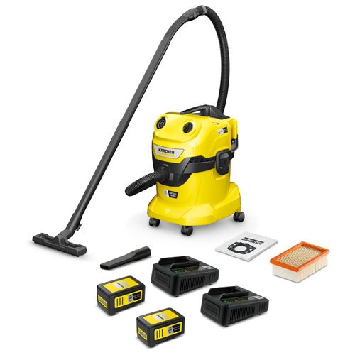 Aspirateur eau et poussières à batterie Kärcher WD 4-18 Dual Battery Set (1.628-601.0)