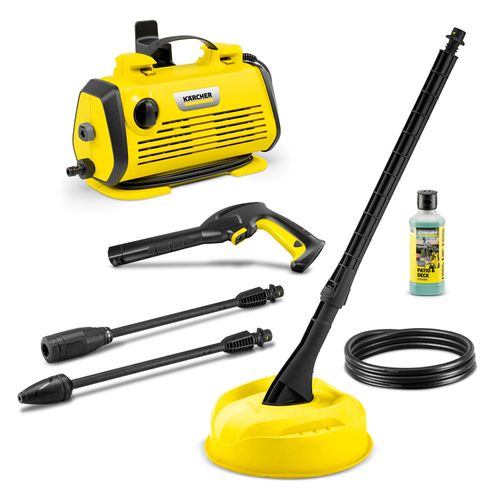 Nettoyeur haute pression Karcher K 3 Horizontal Plus Home - Pression 120 bar- Débit 380 l/h- Kit Home inclus- Position horizontale stable- Plus d'accessoires