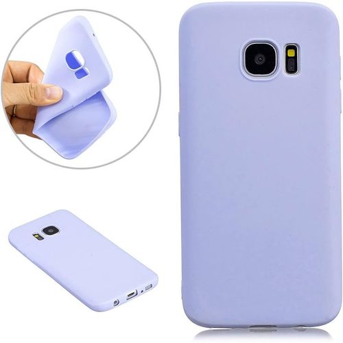 Coque Samsung Galaxy S7 Edge, Coque En Silicone Souple Léger Anti Rayures Absorption Des Chocs Soft Tpu Gel Bumper Cover Coque De Protection Antidérapante Pour Samsung Galaxy S7 Edge, Violet