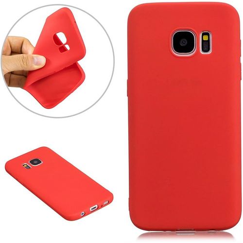 Coque Samsung Galaxy S7 Edge, Coque En Silicone Souple Léger Anti Rayures Absorption Des Chocs Soft Tpu Gel Bumper Cover Coque De Protection Antidérapante Pour Samsung Galaxy S7 Edge, Rouge