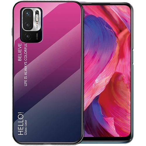 Coque Verre Trempé Pour Xiaomi Redmi Note 10s / Note 10 4g Degradé - Rose Noir