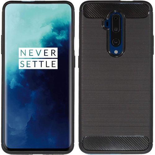 Étui En Silicone Bumer Carbone Pour Oneplus 7t Pro Cas Tpu Souple Étui Pour Téléphone Portable Étui De Protection Noir