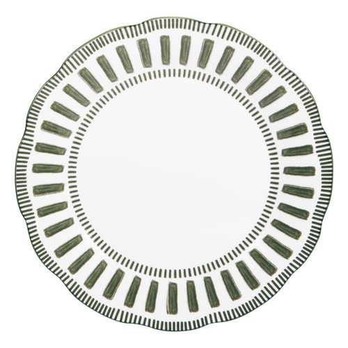 Assiette Plate Napoli Verte 27 Cm (Lot De 6)