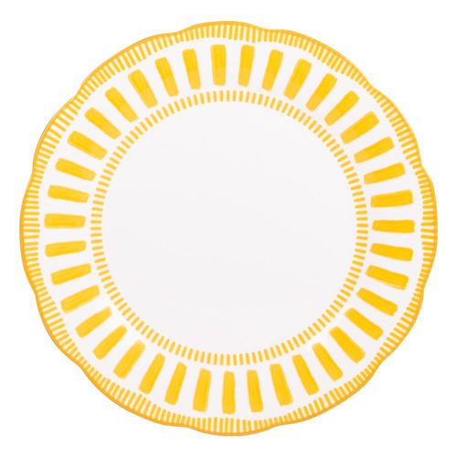 Assiette Plate Napoli Jaune 27 Cm (Lot De 6)