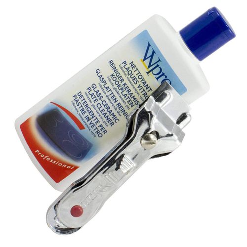 Kit vitrocéramique comprenant 1 crème nettoyante vitro 250 ml d'origine (VTC101) + 1 grattoir (SCR200) + 10 lames (LGV009) Accessoires et entretien (481281729989 )